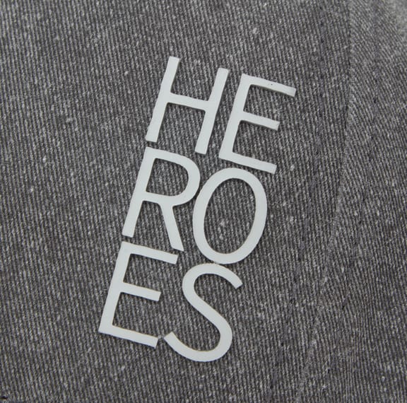 ESSENTIAL HEROES HEROES COTTON TWILL BASEBALL CAP GREY Detail